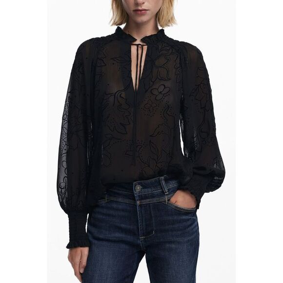 Desigual Black Polyester Women Women's Blouse - Picture 1 of 3